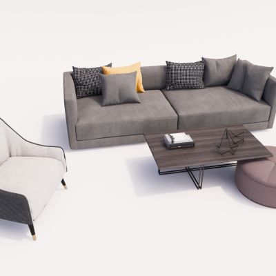 现代组合沙发  茶几