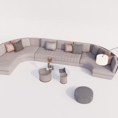 现代组合沙发  茶几