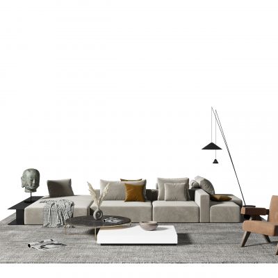 现代沙发茶几组合