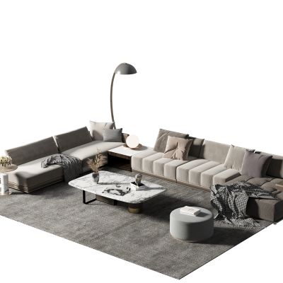 现代沙发茶几组合