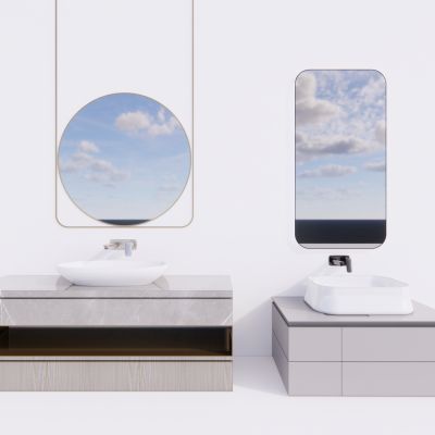 现代浴室柜 洗手台