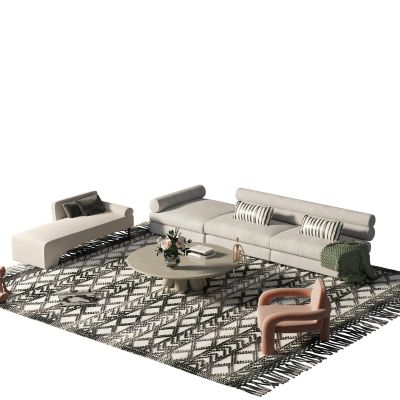 现代沙发茶几组合