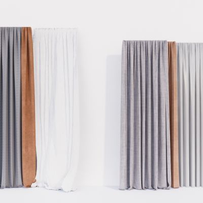 现代窗帘 布艺窗帘 纱帘