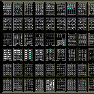 洋花 角花 柱头 罗马柱 欧式线条 栏杆 CAD图库