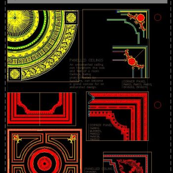 法式洛可可雕花CAD图库