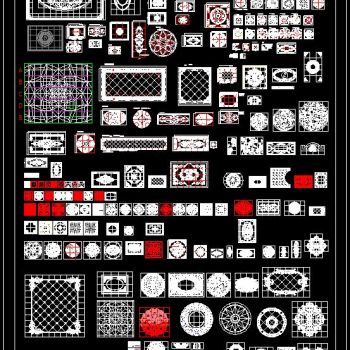 地砖、大理石 水刀拼花 CAD图库