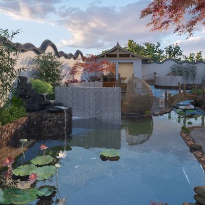 新中式水景花园