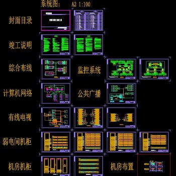 酒店智能化工程竣工图纸CAD弱电智能化
