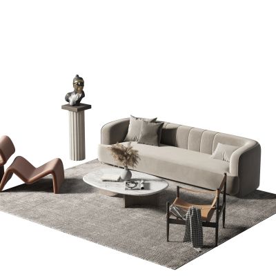 现代沙发茶几组合