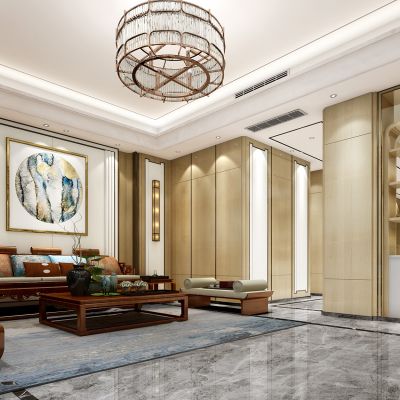 金地紫悦府售楼处项目CAD施工图效果图