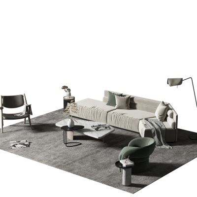 现代沙发茶几组合