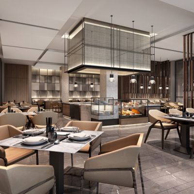 同泰万怡酒店公共区域CAD施工图效果图