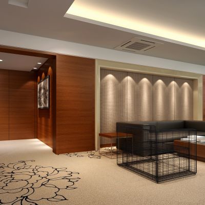 新中式总经理室方案 施工图效果图