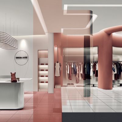 樱舍女装施工图CAD效果图