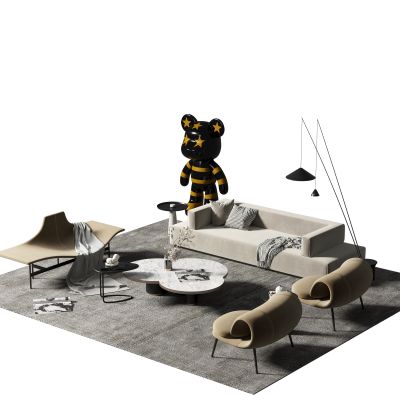 现代沙发茶几组合