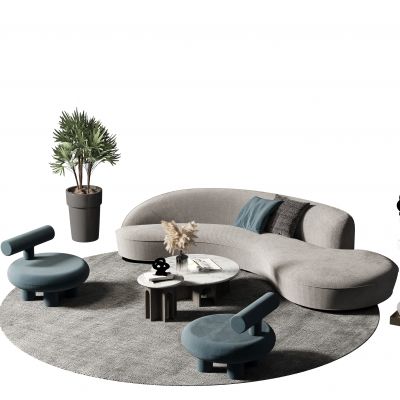 现代沙发茶几组合