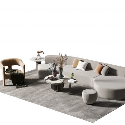 现代沙发茶几组合