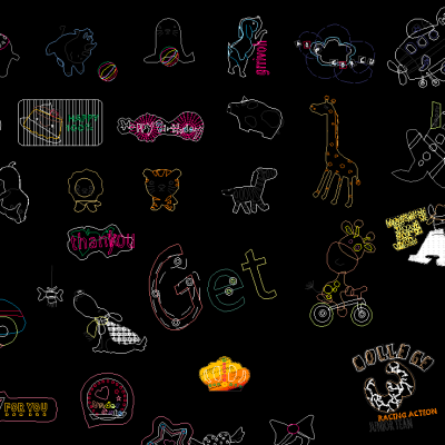 消防员 卡通CAD图集