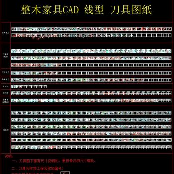 整木家具 CAD线型 刀具图纸