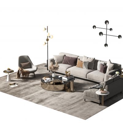 现代沙发茶几组合