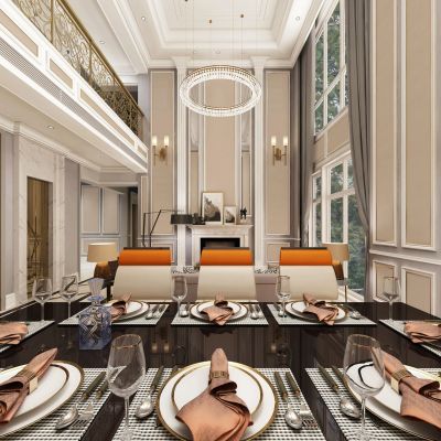 安德湖别墅样板间施工图效果图PPT设计方案