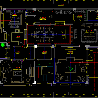 450平法式宫庭展厅效果图+全套CAD施工图纸（含水电）300M