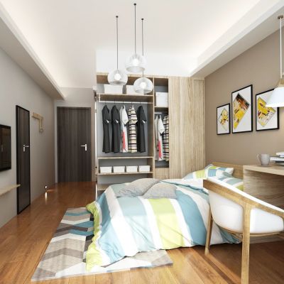 国际创新中心青年公寓施工图效果图机电图PPT设计方案物料书