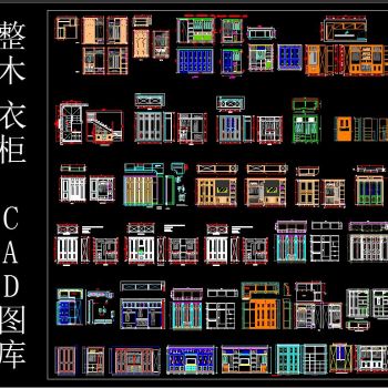 整木衣柜 CAD图库