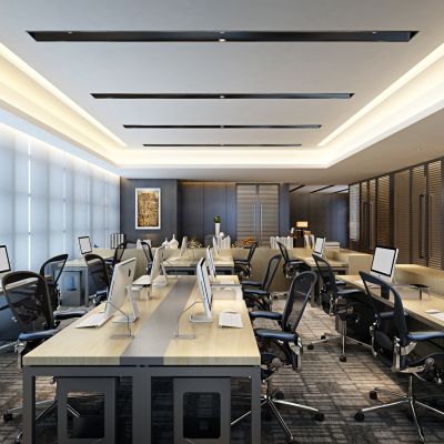 品质办公户型样板间施工图效果图