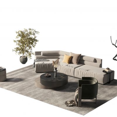 现代沙发茶几组合