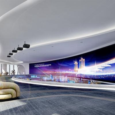 红谷滩金融商务区展示中心施工图效果图