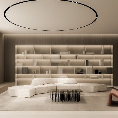 320㎡意式大平层极简风格 施工图 效果图