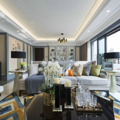 轻奢美式风格设计施工图实景图