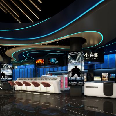 阳光广场影城CAD施工图效果图