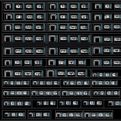 L型 U弄 衣柜内部结构CAD图库