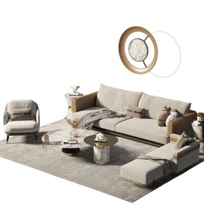 现代沙发茶几组合