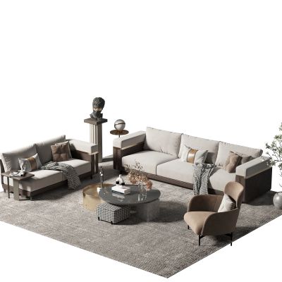 现代沙发茶几组合