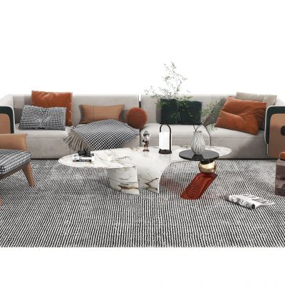 现代沙发茶几组合