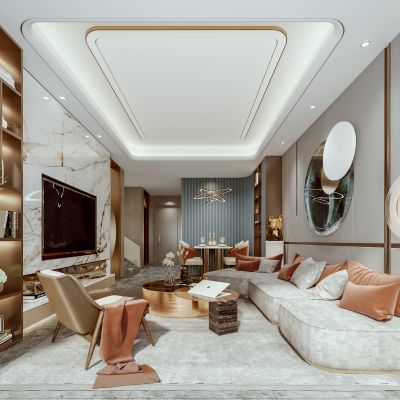 现代轻奢家居客餐厅