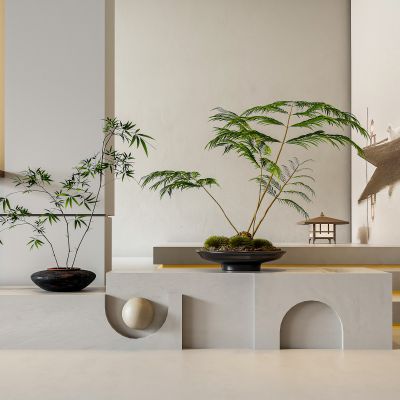 现代轻奢绿植盆栽组合