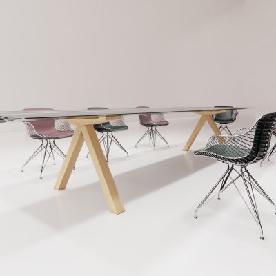 现代办公室桌椅组合