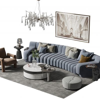 现代沙发茶几组合