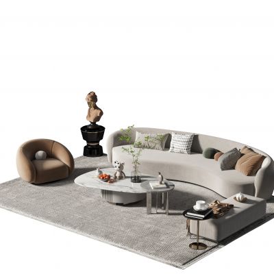 现代沙发茶几组合