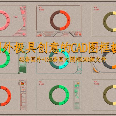 国外极具创意的cad图框模板
