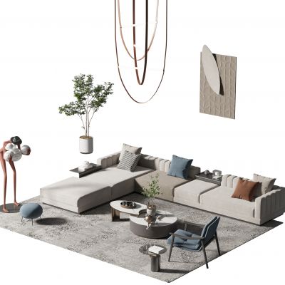 现代沙发茶几组合