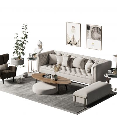 简美沙发茶几组合