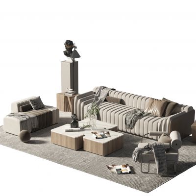 现代沙发茶几组合