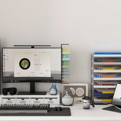 现代桌搭电脑键盘办公用品