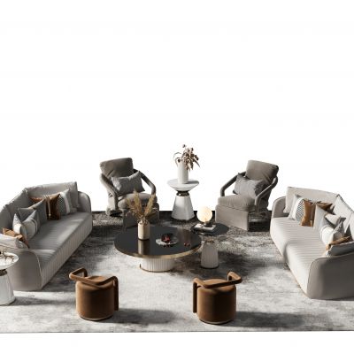 现代沙发茶几组合