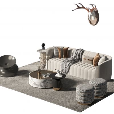 简美沙发茶几组合